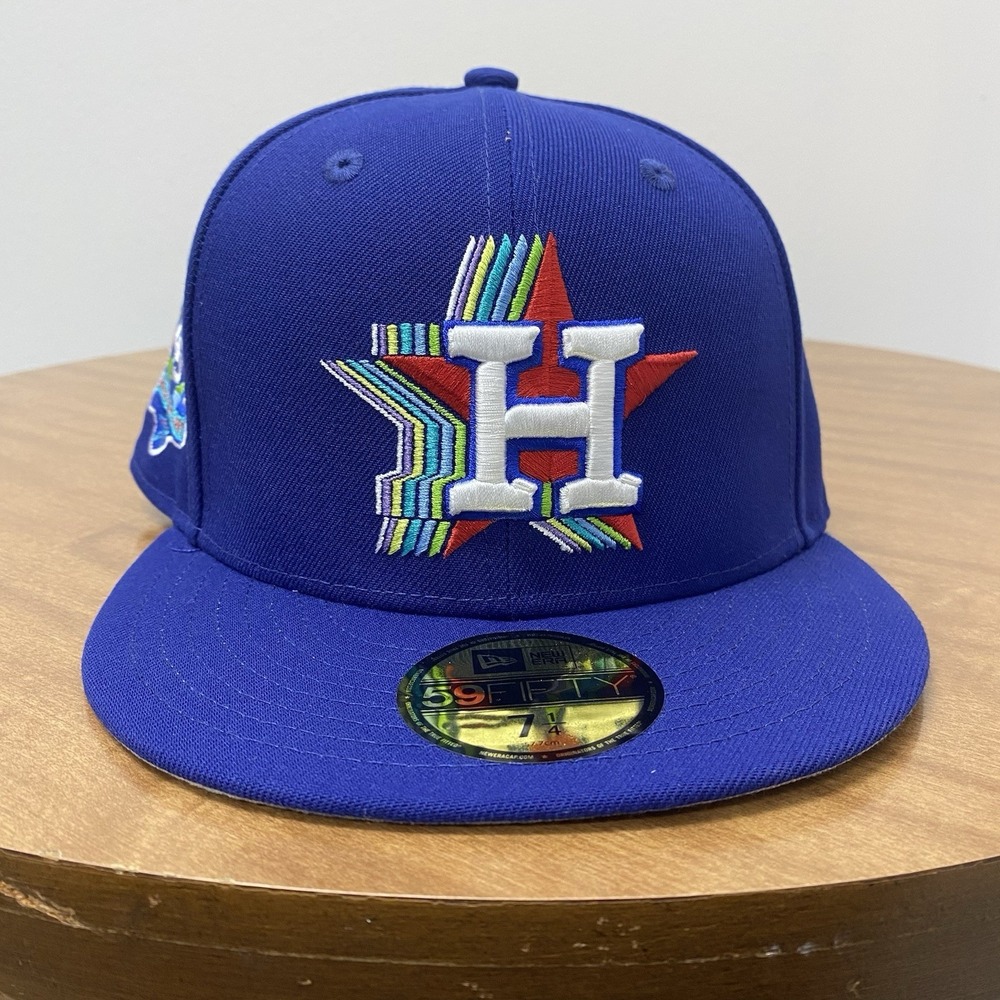 New Era‎ Houston Astros Cobalt Blue 45th Anniversary Patch 59Fifty hat 7 1/4
